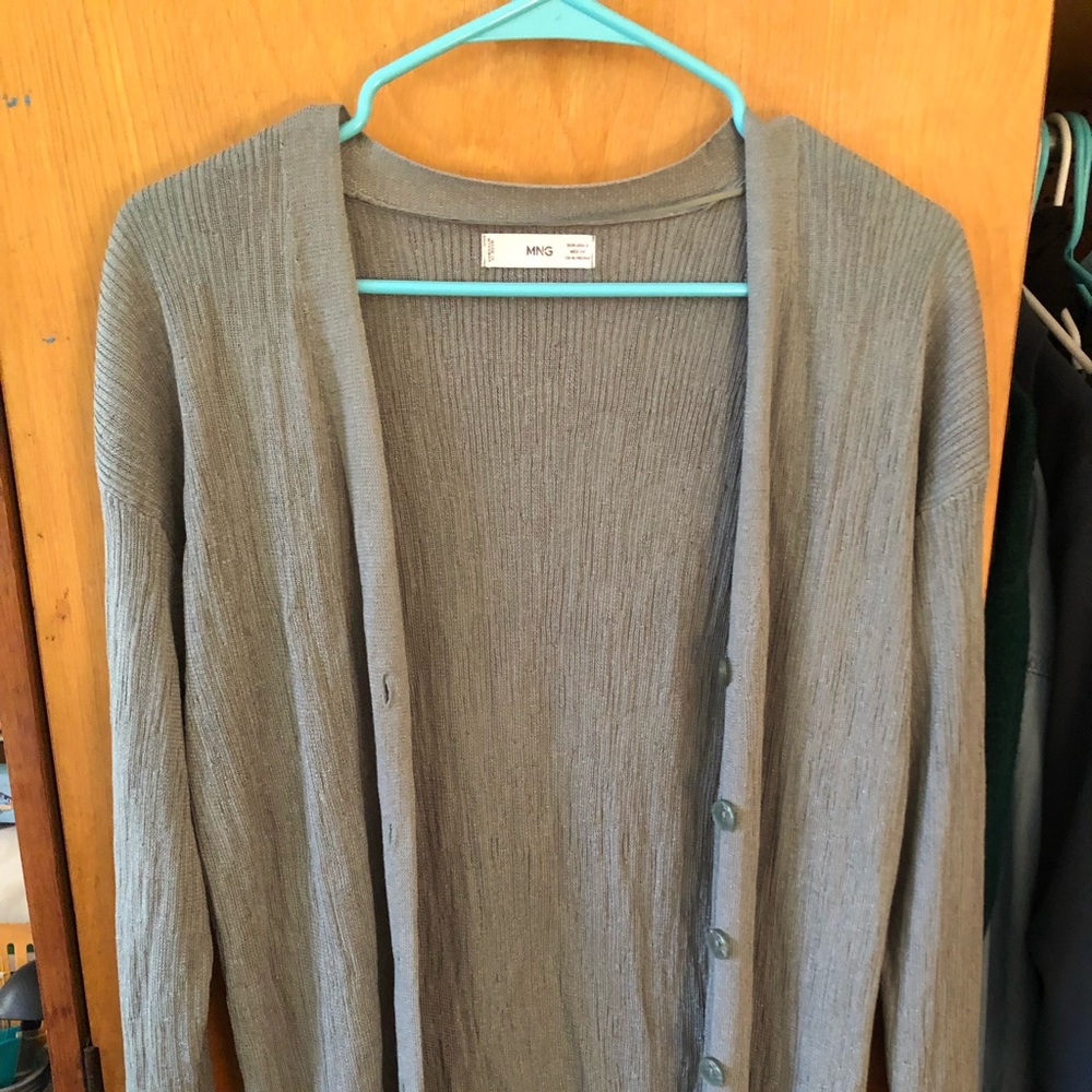Mango Mint Green Shimmer Cardigan - S